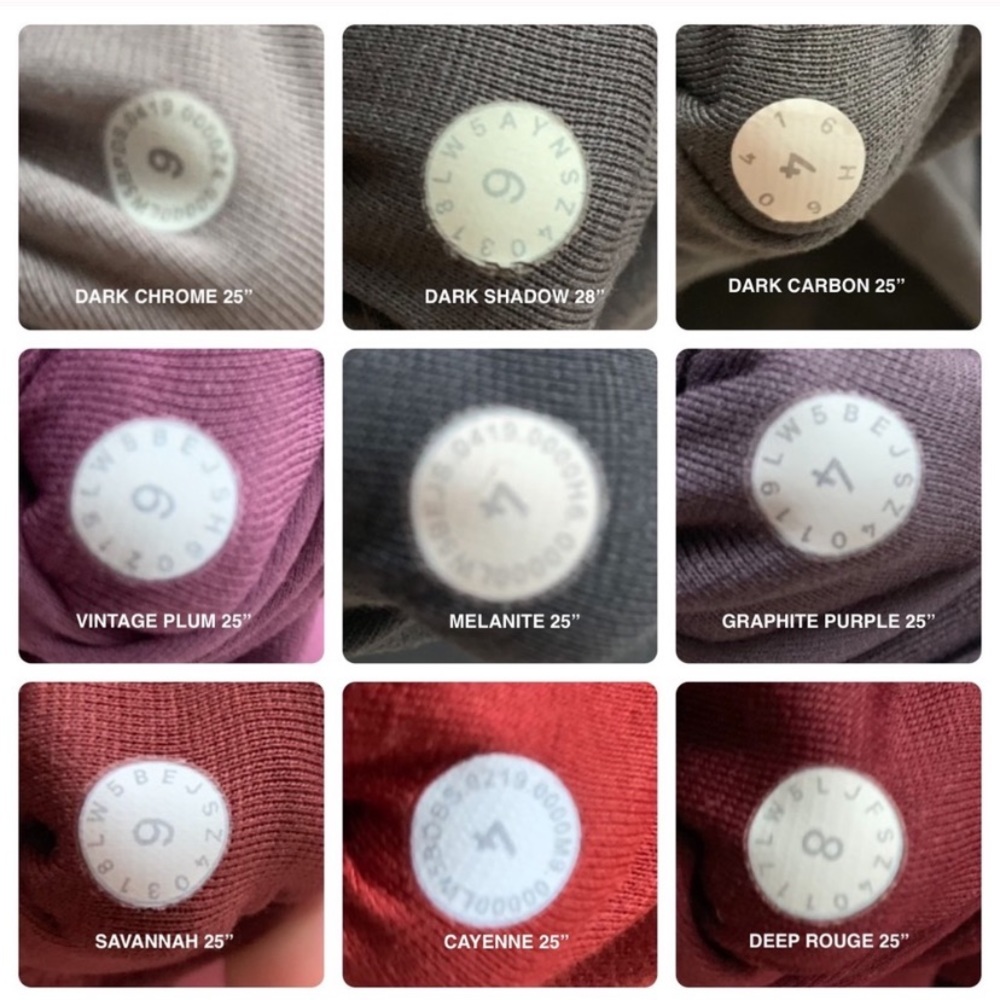 **UPDATED** Lululemon ALIGN Size Dot Color Codes! - Picture 4 of 13